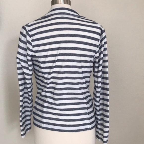 GAP STRIPED LIGHT KNIT BLAZER - Picture 4 of 12